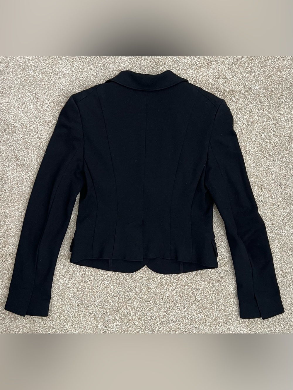 Banana Republic Black Single-Button Women's Tailored Crop Blazer Size 0P - Picture 2 of 7